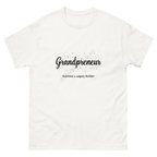 white-Grandpreneur shirt celebrating business and family