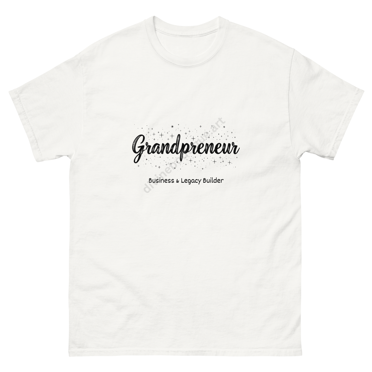 white-Grandpreneur shirt celebrating business and family
