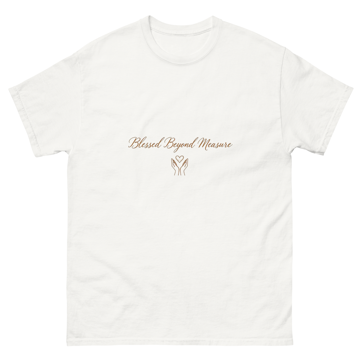 Women's Blessed Beyond Measure faith shirt-white-Product mockup