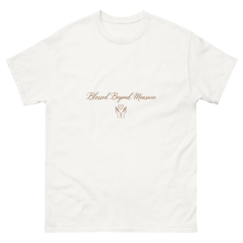 Women's Blessed Beyond Measure faith shirt-white-Product mockup