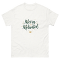 Merry and Motivated Christmas graphic tee-Product mockup