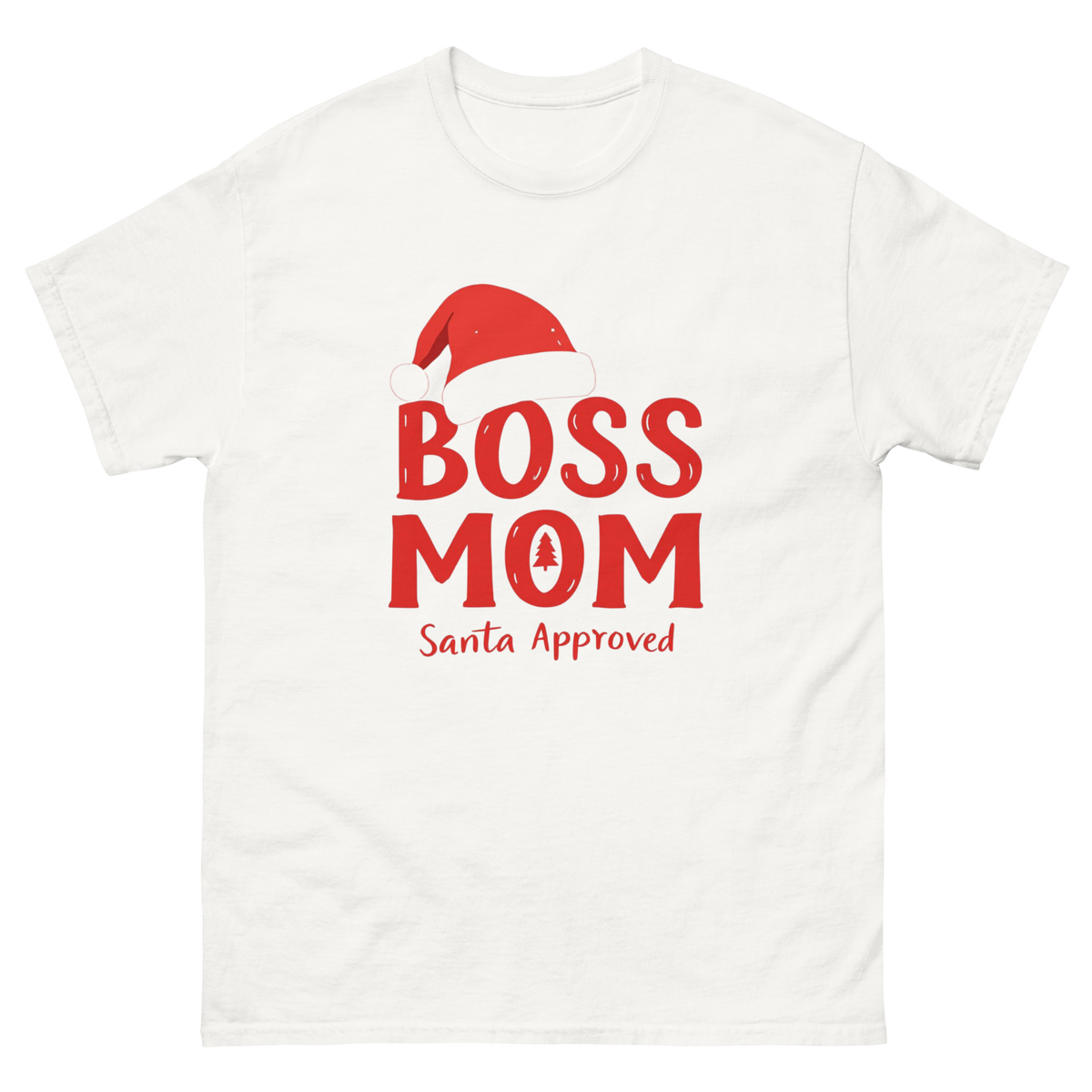 Festive Boss Mom Christmas graphic tee for confident moms-Product mockup