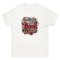 Women's funny Christmas shirt with Don't Get Your Tinsel in a Tangle design-Product mockup