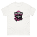 white - Empowering cancer awareness graphic tee celebrating faith and resilience-Product mockup