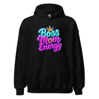Black - Boss Mom Energy hoodie for confident hardworking moms-Product mockup