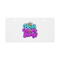 Boss Mom Energy motivational vanity license plate-Product mockup
