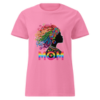 Rainbow Goddess Mom graphic tee product mockup-pink-Product mockup